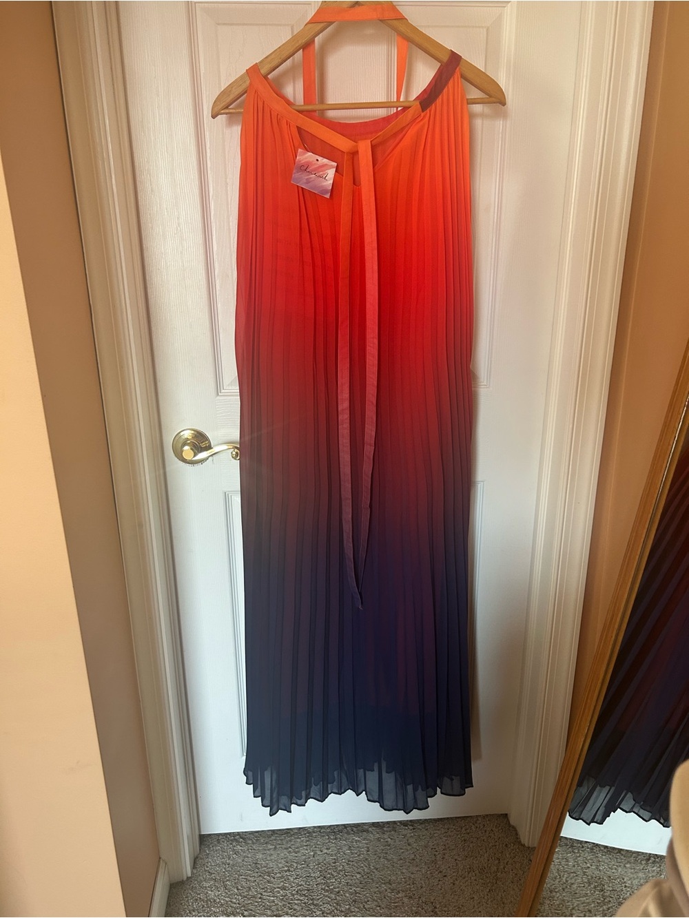 Splendor of the Sunset Gradient Pleated Maxi Dress - Picture 6 of 10
